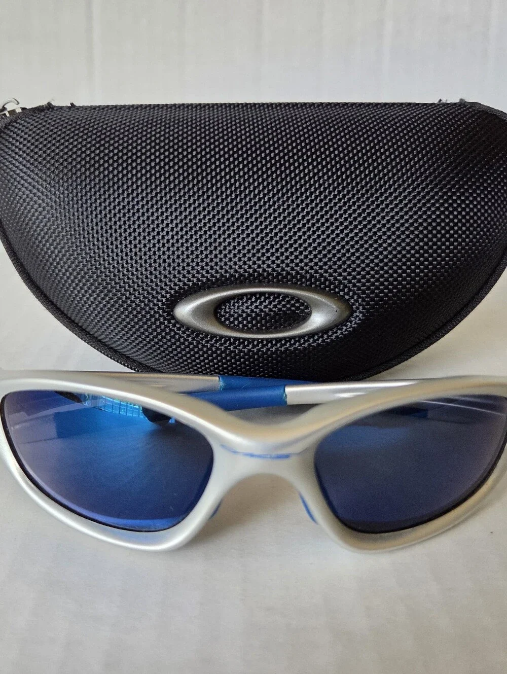 Oakley Twenty XX FMJ Sunglasses Silver Ice Blue Iridium Lens Made in USA w/ Case